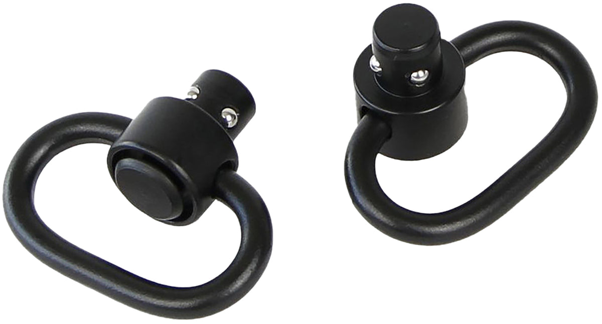 Bulldog BD884 Deluxe Black 1.25" QD Push Button Steel Swivel