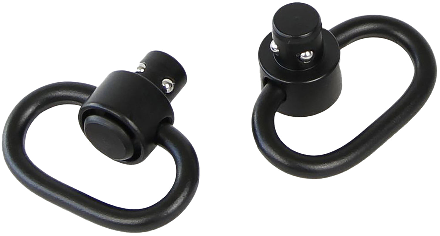Bulldog BD884 Deluxe Black 1.25" QD Push Button Steel Swivel