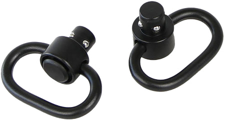Bulldog BD884 Deluxe Black 1.25" QD Push Button Steel Swivel