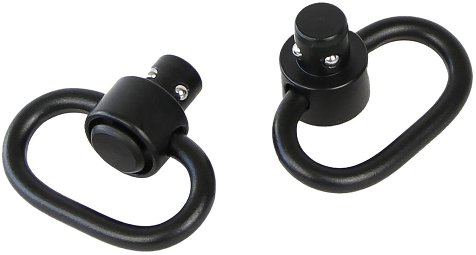 Bulldog BD884 Deluxe Black 1.25" QD Push Button Steel Swivel