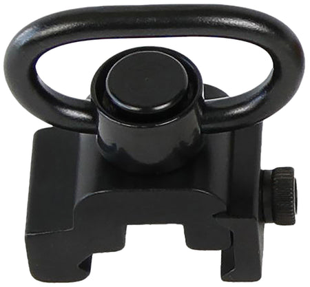 Bulldog BD886 Deluxe Push Button QD Rail Mount Swivel Black 1.25"