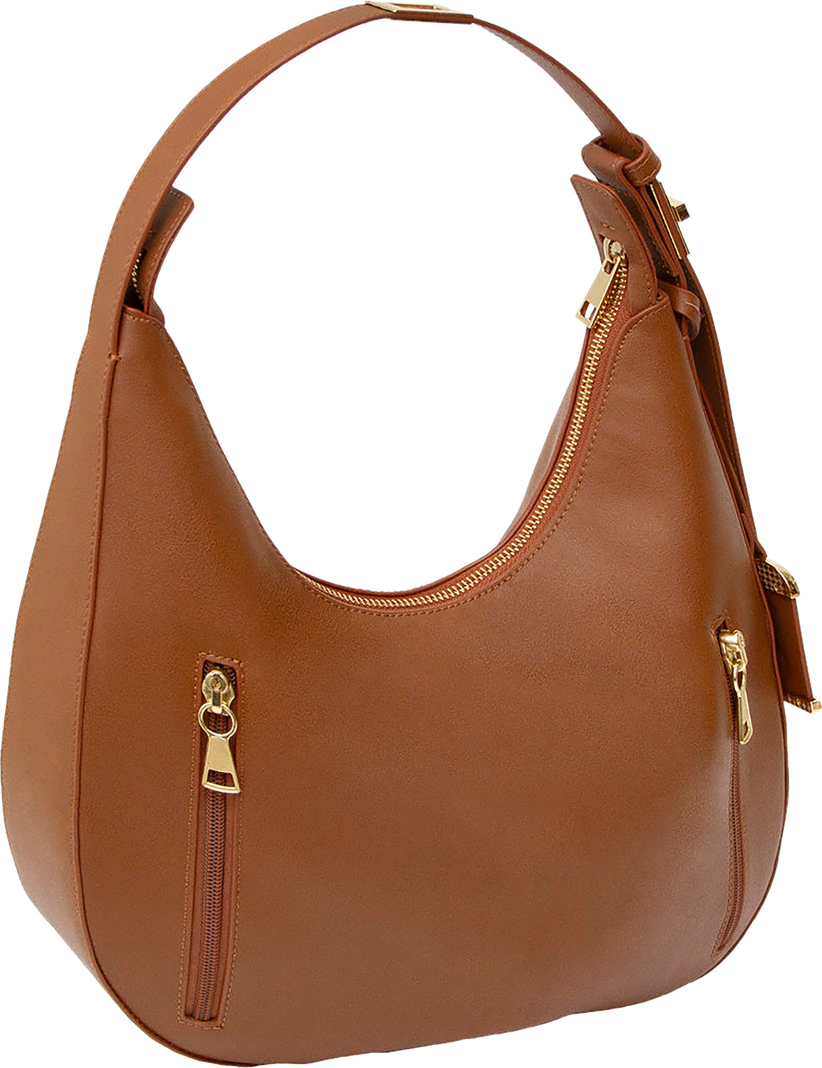 Bulldog Cases Concealed Carry Hobo Style Bag, Cognac, Polyurethane Construction BDP-092