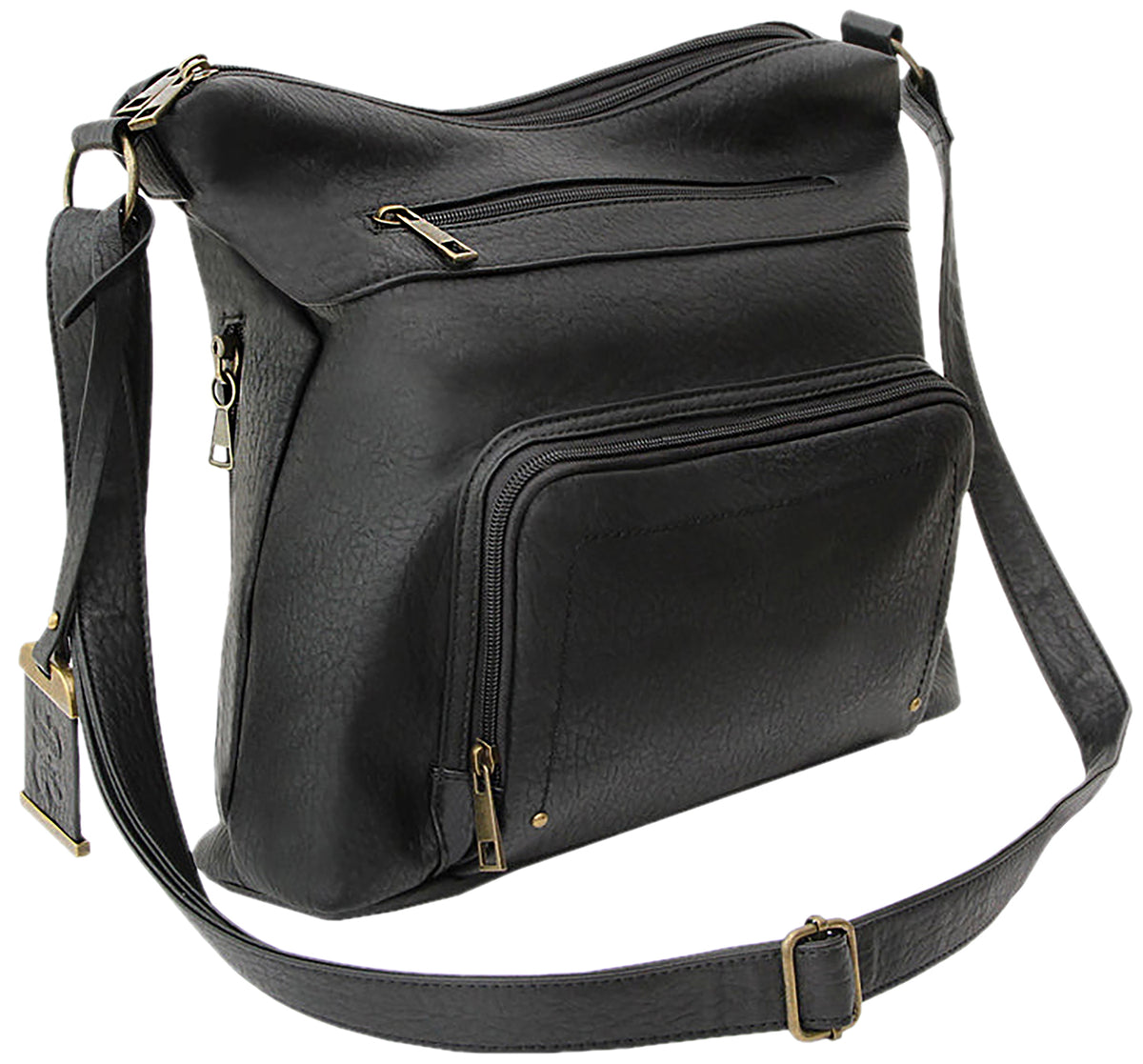 Bulldog Cases Polyurethane Cross Body Carry Purse with Holster, Black BDP-081