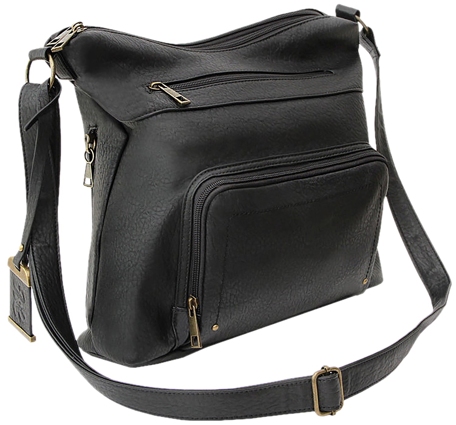 Bulldog Cases Polyurethane Cross Body Carry Purse with Holster, Black BDP-081