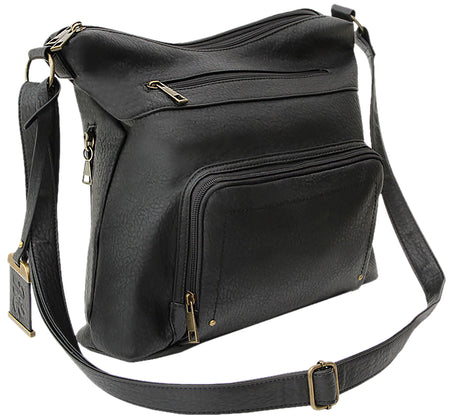 Bulldog Cases Polyurethane Cross Body Carry Purse with Holster, Black BDP-081