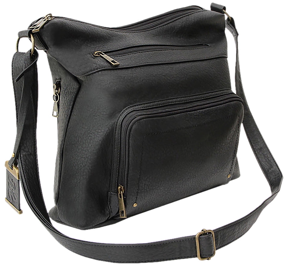 Bulldog Cases Polyurethane Cross Body Carry Purse with Holster, Black BDP-081