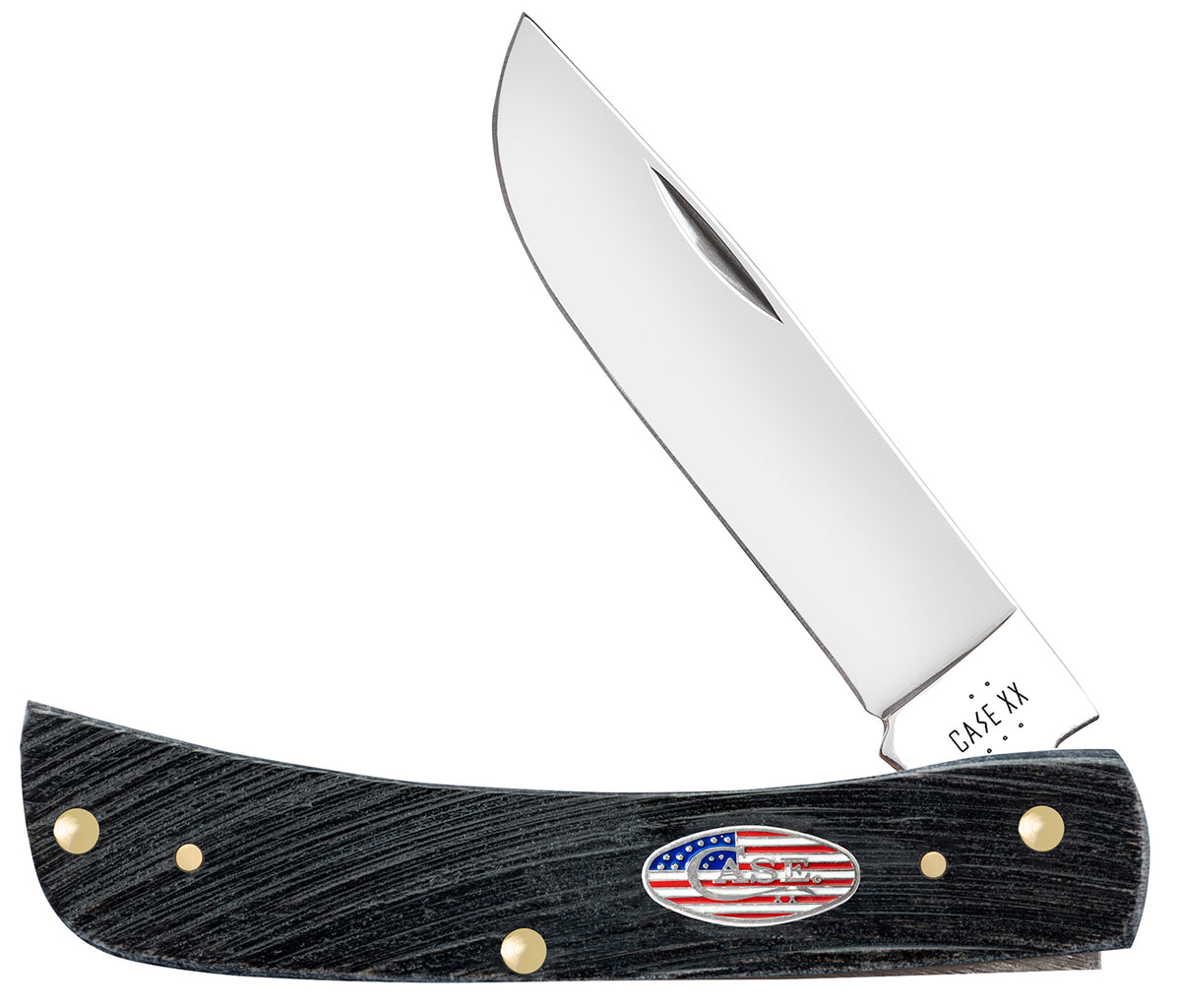 Case 53062 Folding Sod Buster Stars & Stripes Knife, 3.70" Tru-Sharp SS Skinner Blade, American Flag Shield Handle