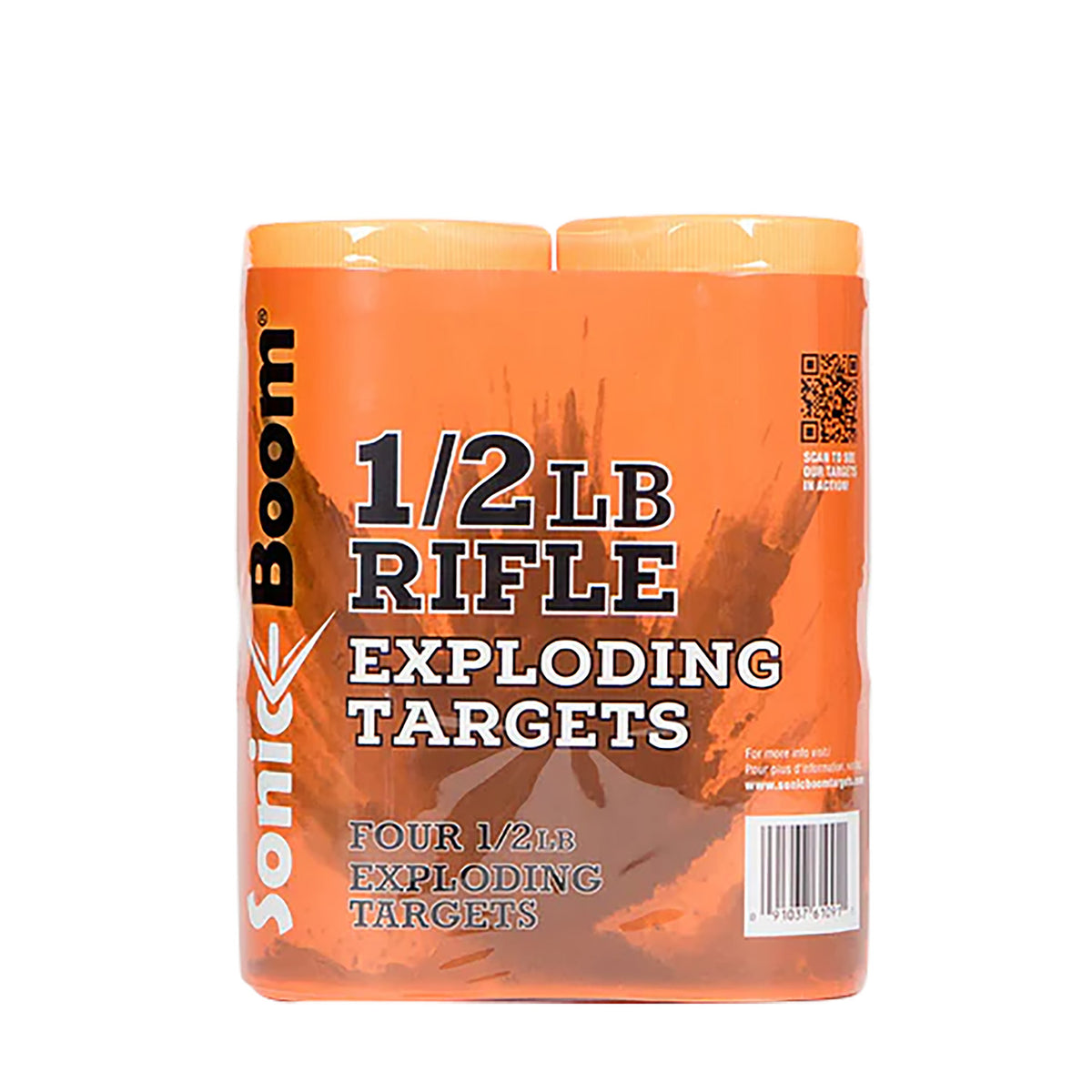 Sonic Boom Half-Pound Exploding Rifle Target Non-Hazardous Stable Two-Part Mix Pack of 4