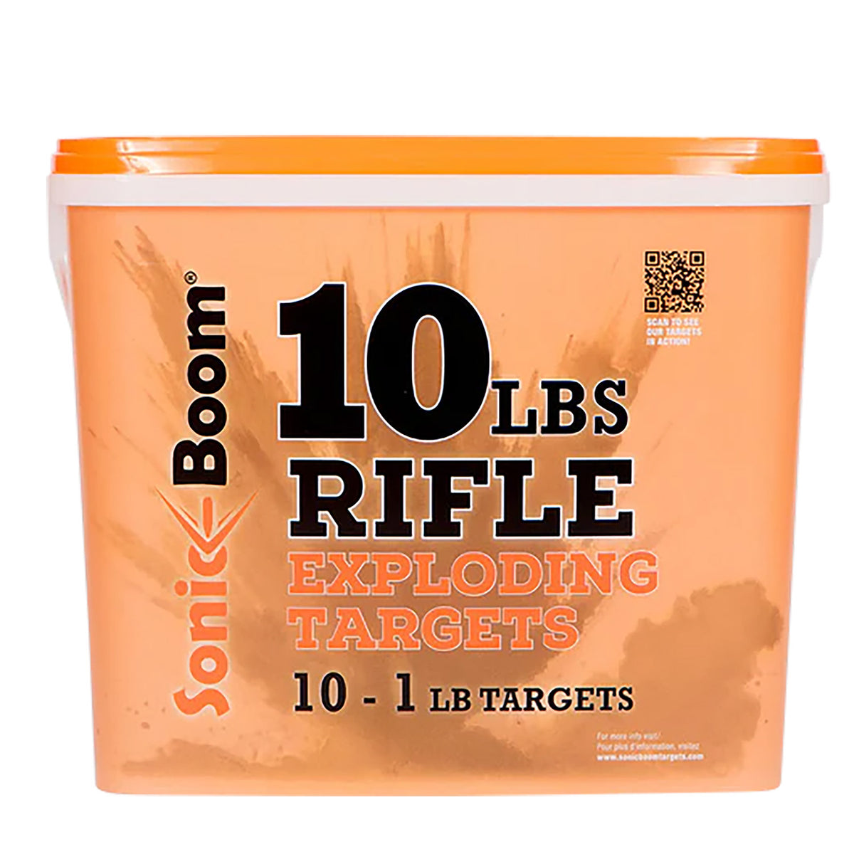 Sonic Boom 1 lb Exploding Rifle Target Non-Hazardous Stable Two-Part Mix Pack of 10