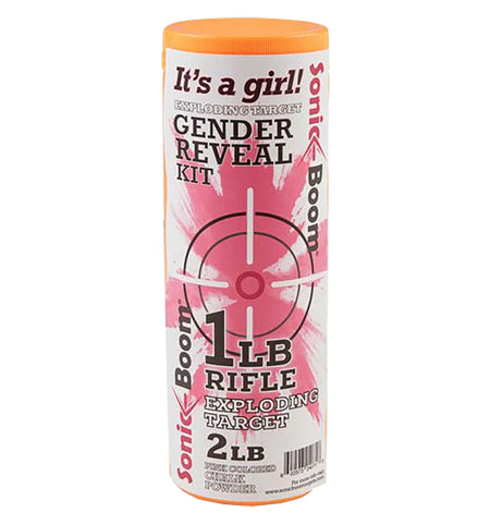 Sonic Boom SBTGRGIRL Girl Gender Reveal Exploding Shooting Target Kit, 1 Pound
