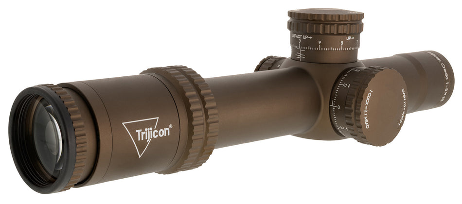 Trijicon Credo 1-8x28 Coyote Brown 34mm Tube MRAD Segmented Circle Reticle 2900055