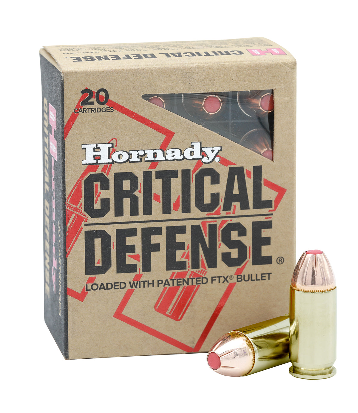 Hornady Critical Defense +P .45 ACP/Auto 185 grain Polymer Tip ammunition