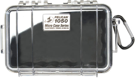 Pelican Micro Case Black/Clear 1050025100 Watertight Polycarbonate 7.99"