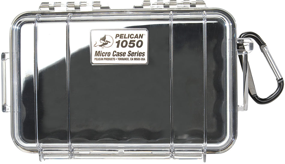 Pelican Micro Case Black/Clear 1050025100 Watertight Polycarbonate 7.99"