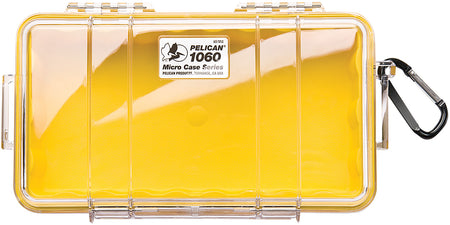 Pelican Micro Case Yellow/Clear 1060027100 Watertight Polycarbonate 9.88"