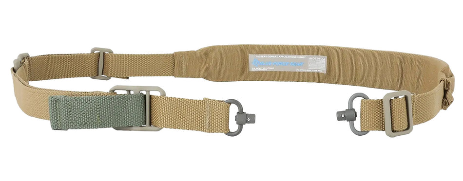 BFG Vickers Push Button Padded Coyote Brown Cordura Rifle Sling VCASPB200AACB