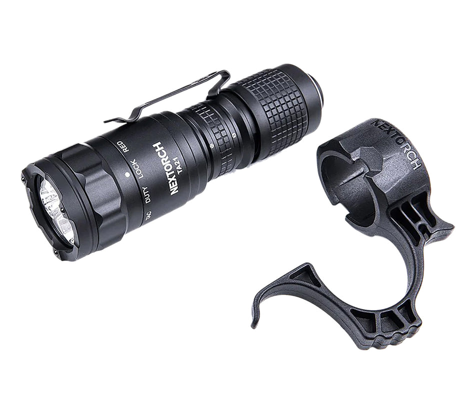 Nextorch TA21 Black Tactical Flashlight 4 Modes with Strike Bezel