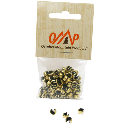 October Mountain Hunter Brass Nock Sets Black 100 pk.