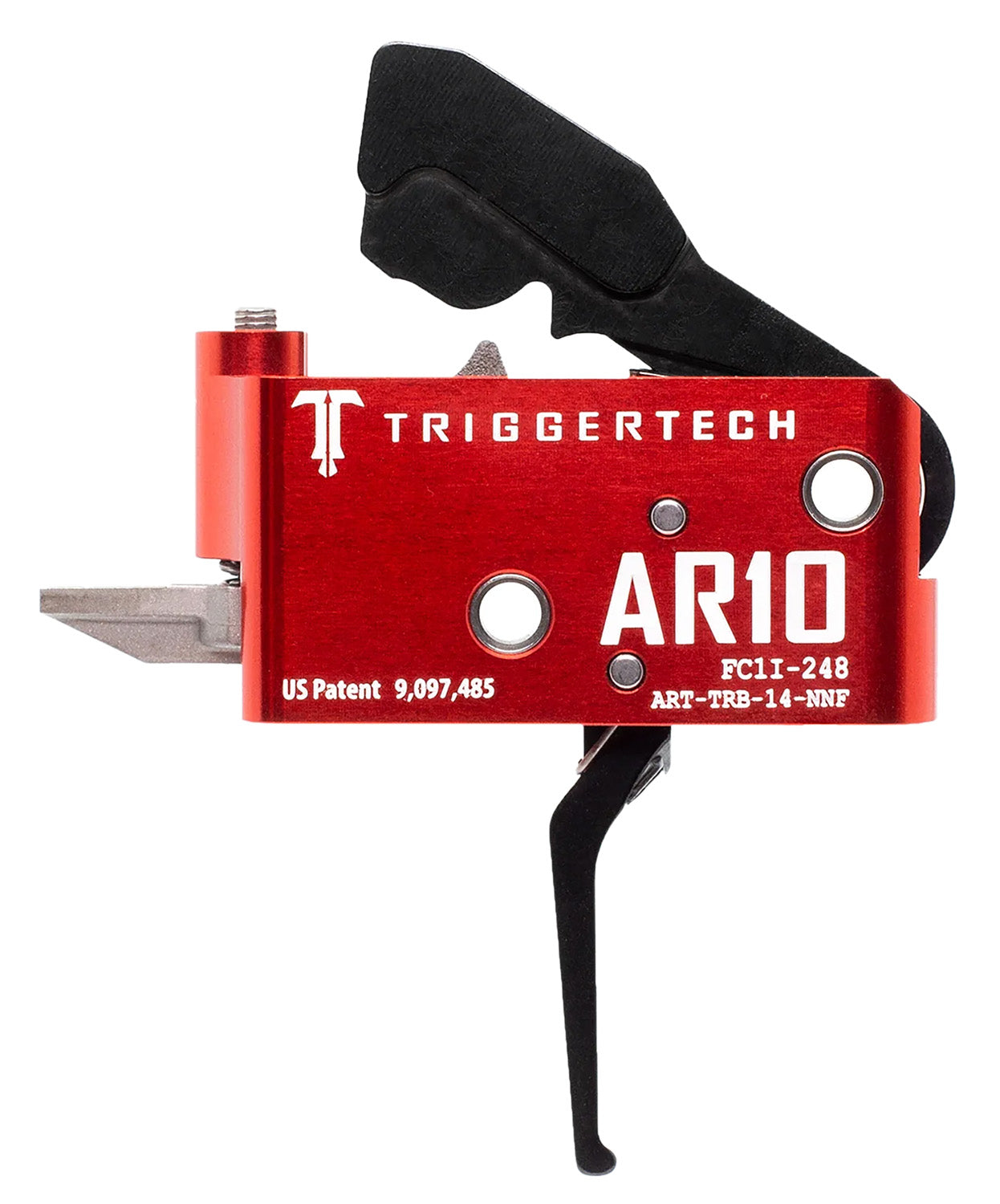 TriggerTech Diamond Black/Red Straight Drop-In Trigger AR-10 Compatible