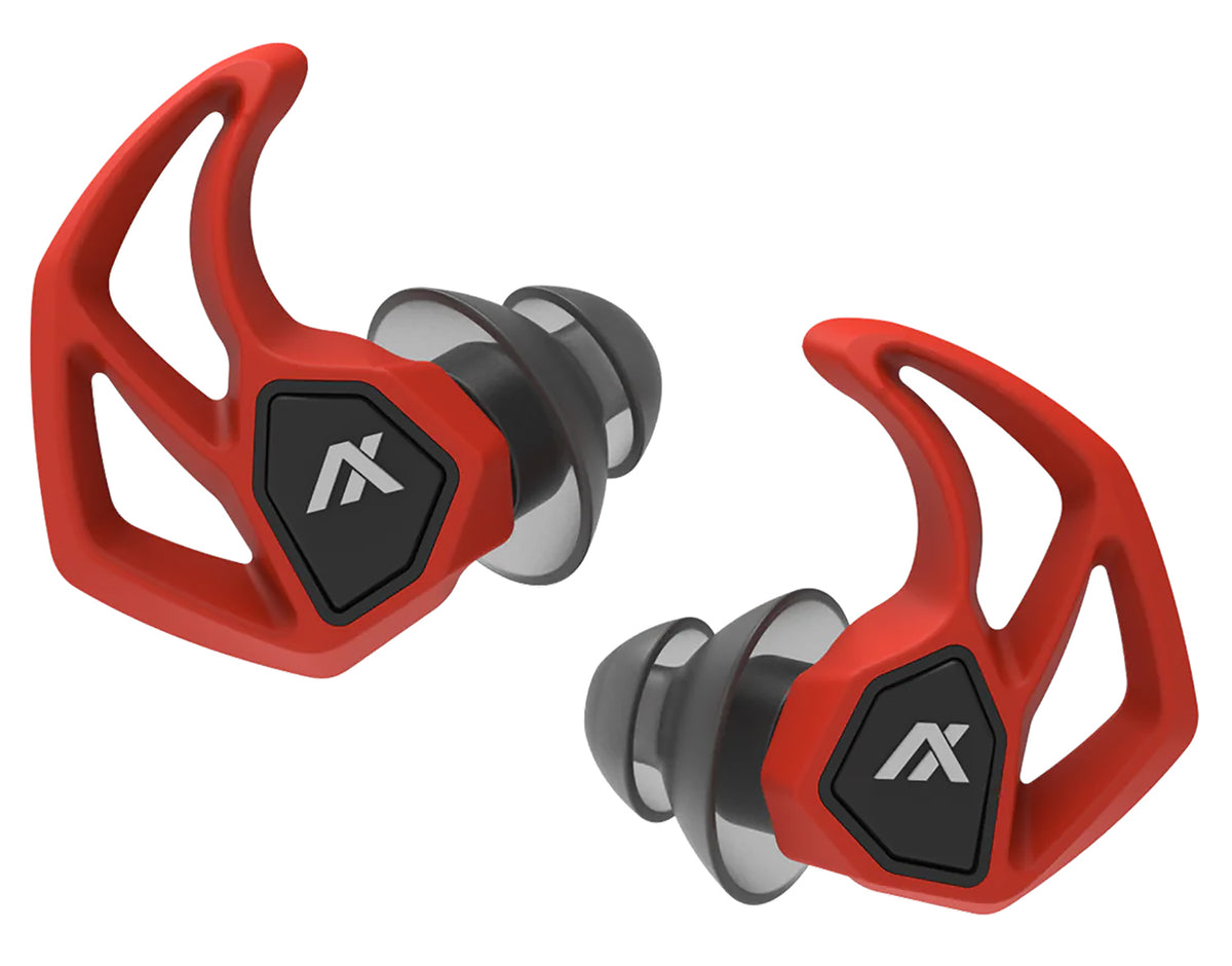 Axil X30i Blaze Red Silicone Ear Plugs 25 dB Noise Reduction