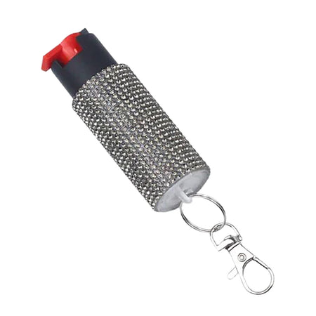 PSPI EC14STUDSL-C Eliminator 0.5 oz Silver Keychain Pepper Spray