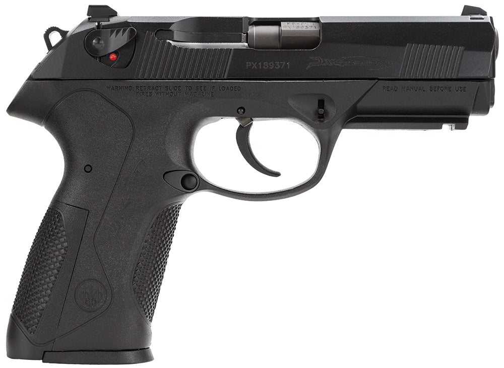 Beretta USA JXF9F20 Px4 Storm Full Size Frame 9mm Luger 10+1, 4.10" Black Steel Barrel, Black Bruniton Serrated Steel Slide, Black Polymer Frame w/Picatinny Rail, Ambidextrous
