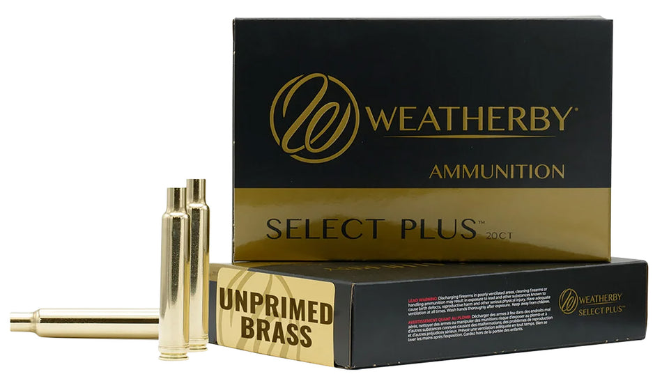 Weatherby Select Plus Unprimed Brass Cases 6.5 Wthby RPM Rifle