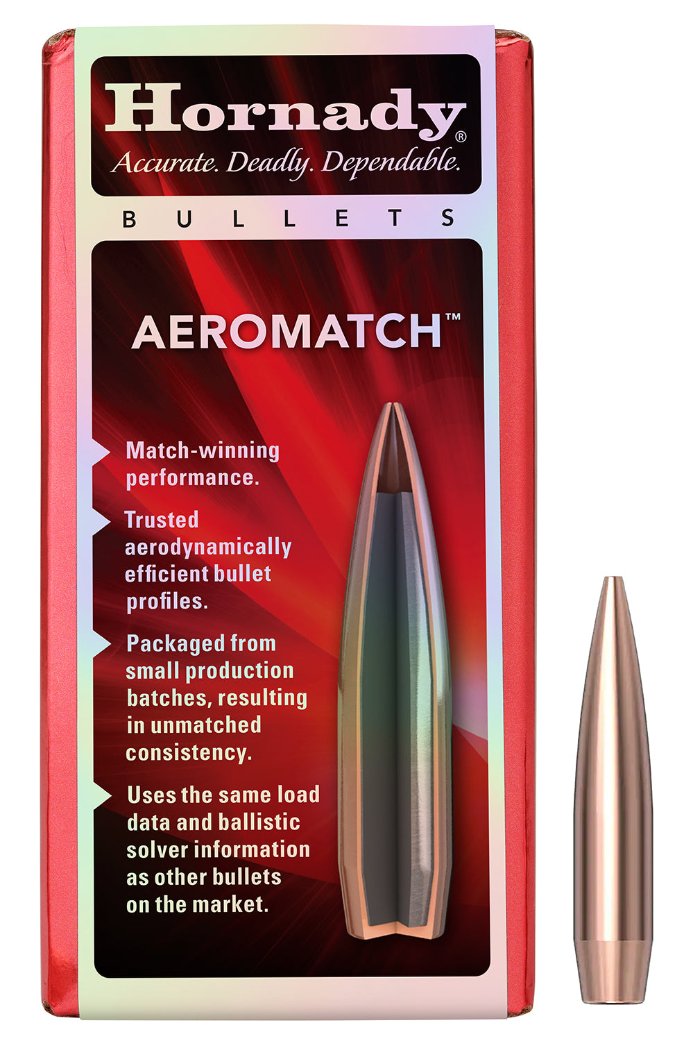Hornady Aeromatch 6mm 105gr Match Reloading Bullets 100 Count