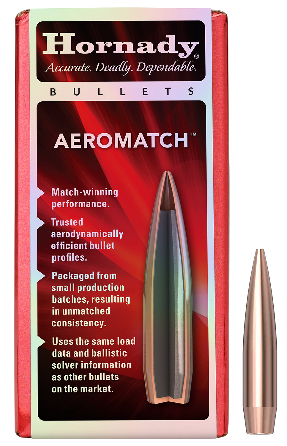 Hornady Aeromatch 6.5mm 140gr Match Reloading Bullets 100 Count
