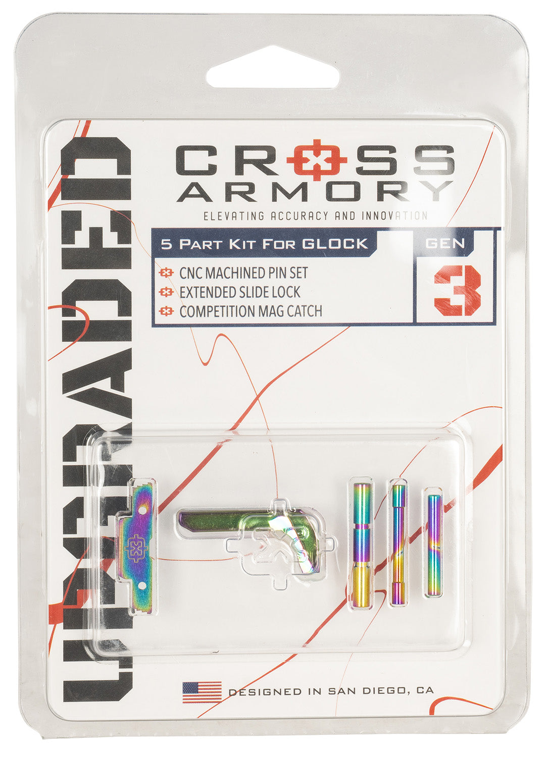Cross Armory Rainbow 3-Piece Enhancement Kit for P80 Gen1-3 Pistols