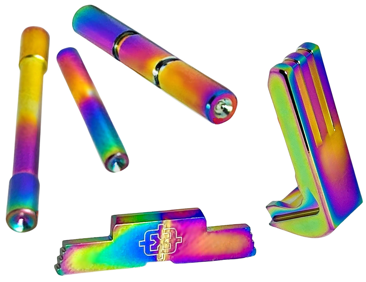 Cross Armory CRG43SOKPL Glock 43 Three-Piece Upgrade Kit Rainbow Aluminum