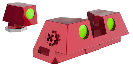 Cross Armory 3-Point Fiber Optic Front & Rear Sights for Glock CRGSS-RD Red Frame