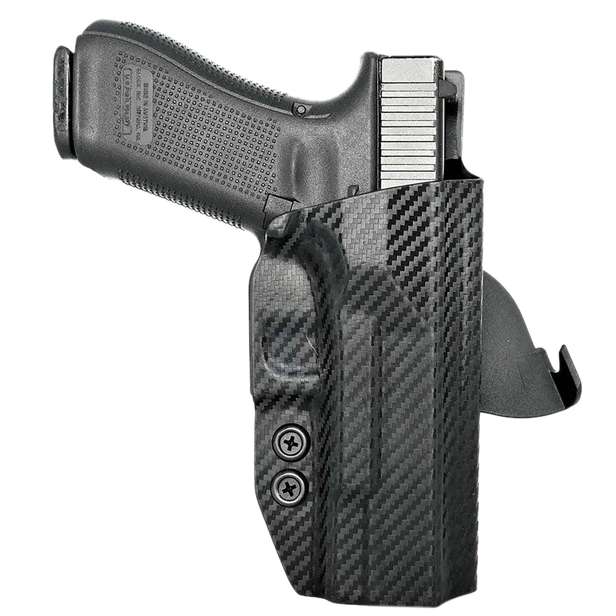 Rounded Gear Glock 17 Carbon Fiber Kydex Paddle OWB Holster Right Hand