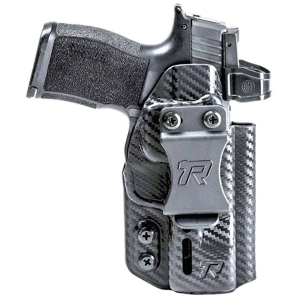 Rounded Gear Glock 43/48 Ambidextrous Druid Kydex IWB OWB Holster Carbon Fiber Black