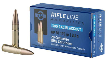 Prvi Partizan (PPU) PP300BH Standard Rifle 300 Blackout 125 gr Hollow Point Boat Tail (HPBT)