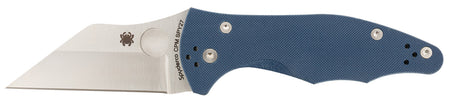 Spyderco Yojimbo 2 Folding Knife C85GPCBL2, 3.20" CPM SPY27 Wharncliffe Blade with Cobalt Blue G10 Handle