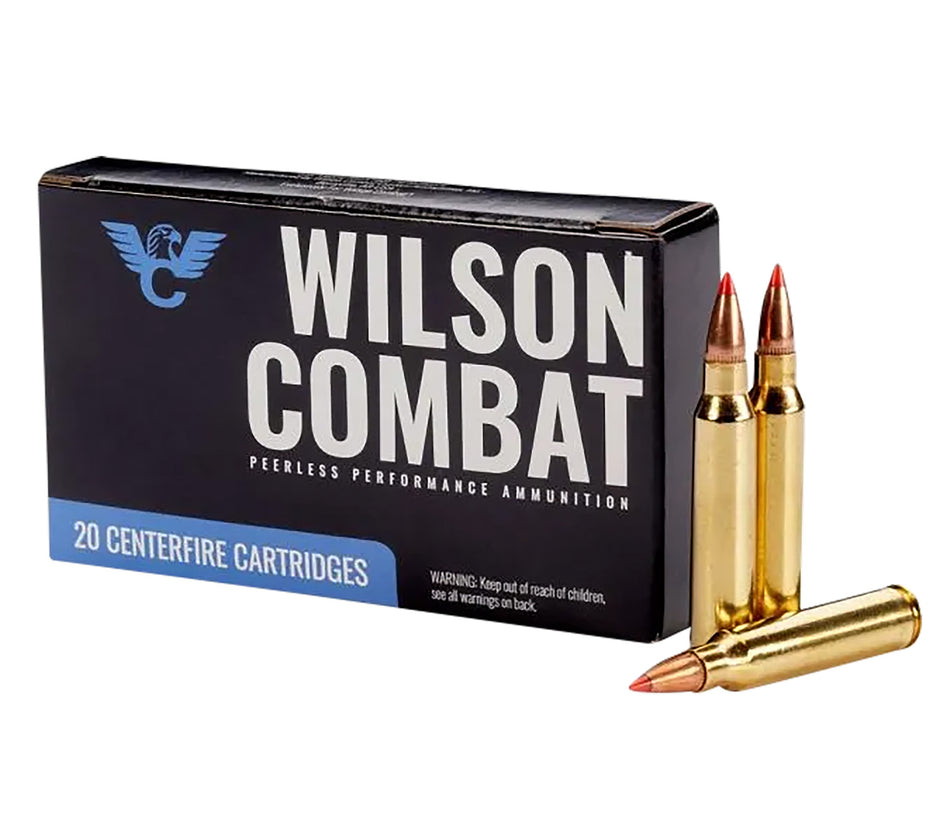 Wilson Combat Hornady V-MAX .223 Remington 60 grain Polymer Tipped Flat Based ammunition