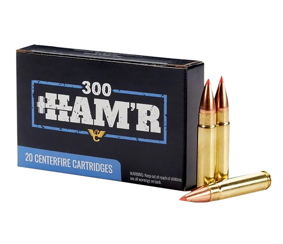 Wilson Combat Hornady V-MAX .300 HAM'R 110 grain Polymer Tipped Flat Based ammunition