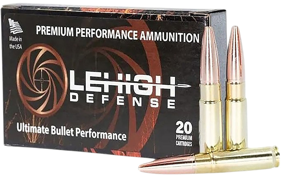 Lehigh Defense  .300 AAC Blackout 194 grain Solid Hollow Point ammunition