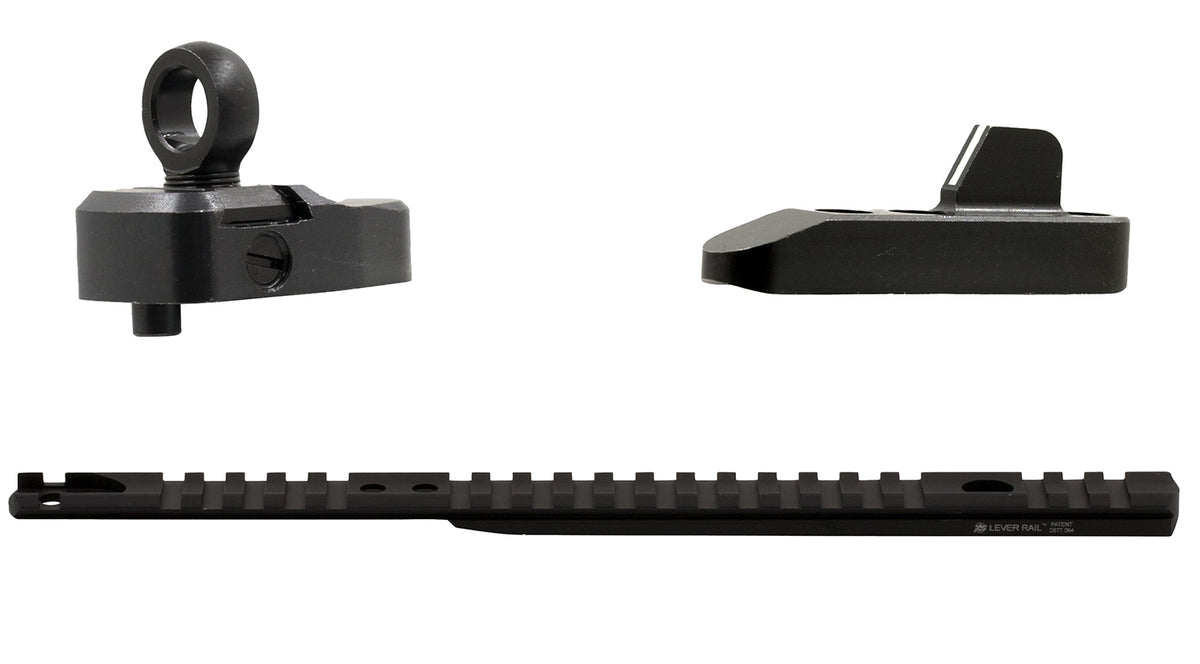 XS Sights ML10095 Black Anodized Lever Rail and Ghost Ring Kit for Marlin 1894