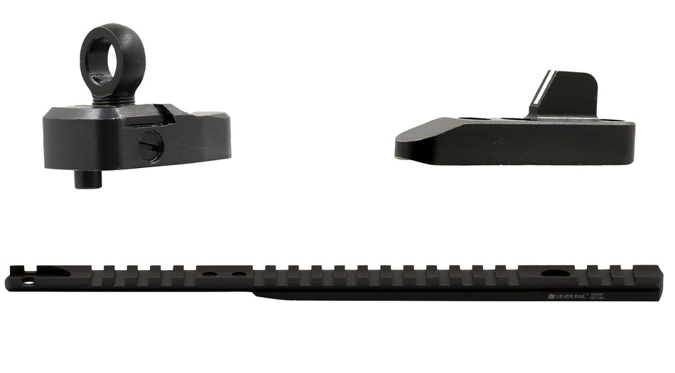 XS Sights ML10095 Black Anodized Lever Rail and Ghost Ring Kit for Marlin 1894