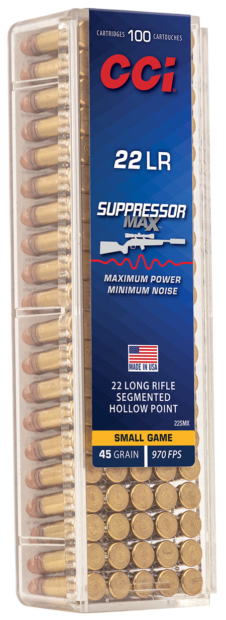 CCI SUPPRESSOR MAX .22 Long Rifle 45 Gr Solid
