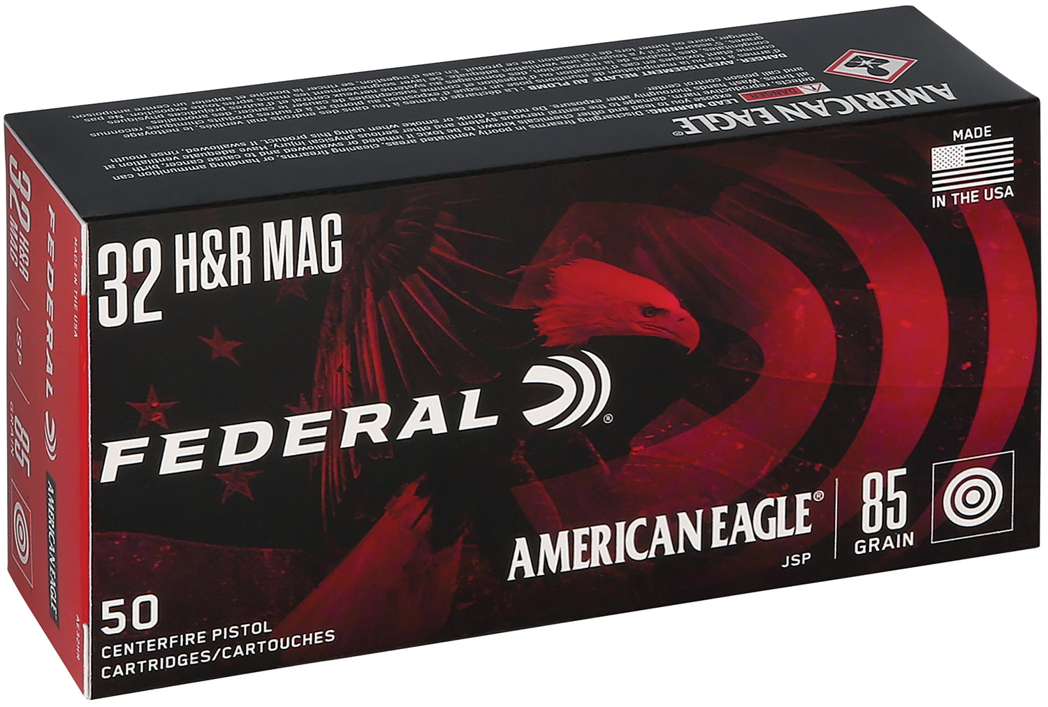 Federal AMERICAN EAGLE .32 H&R Mag 85 grain Jacketed Soft Point ammunition