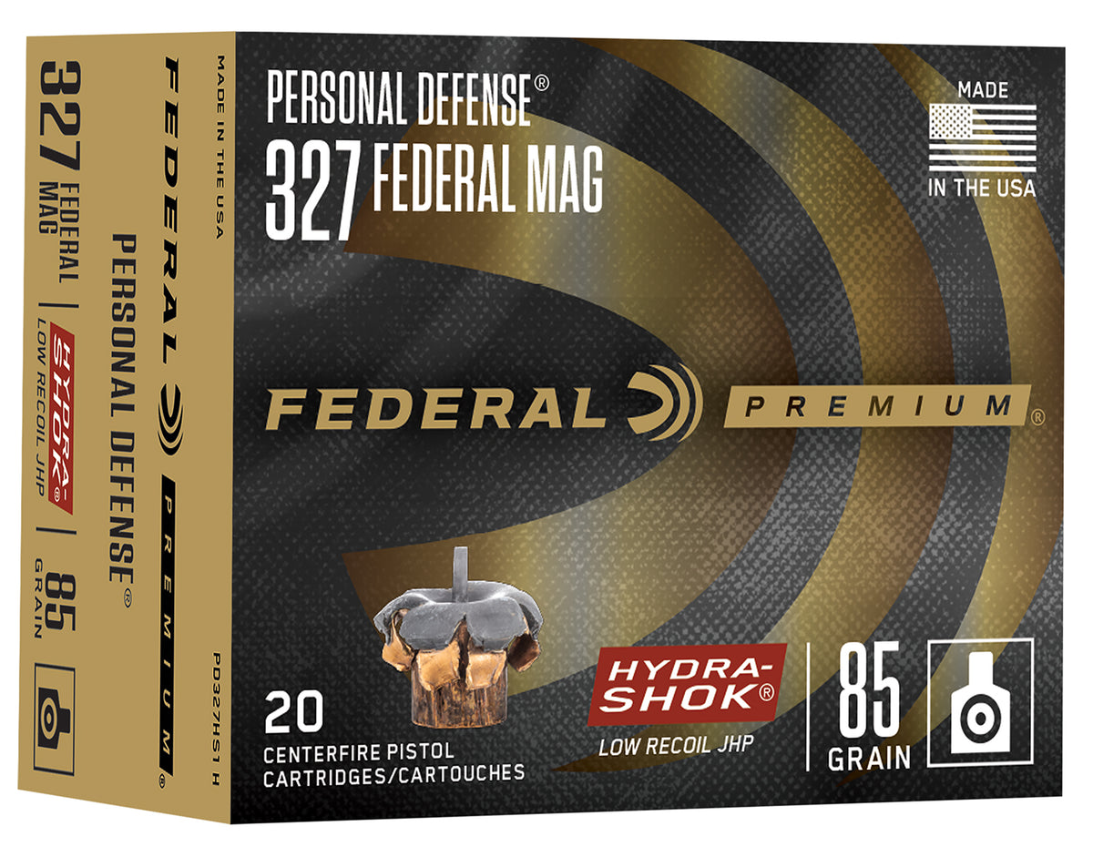 Federal Hydra-Shok .327 Federal Mag 85 grain Jacketed Hollow Point ammunition