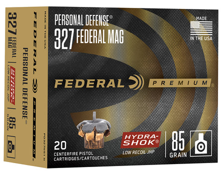 Federal Hydra-Shok .327 Federal Mag 85 grain Jacketed Hollow Point ammunition