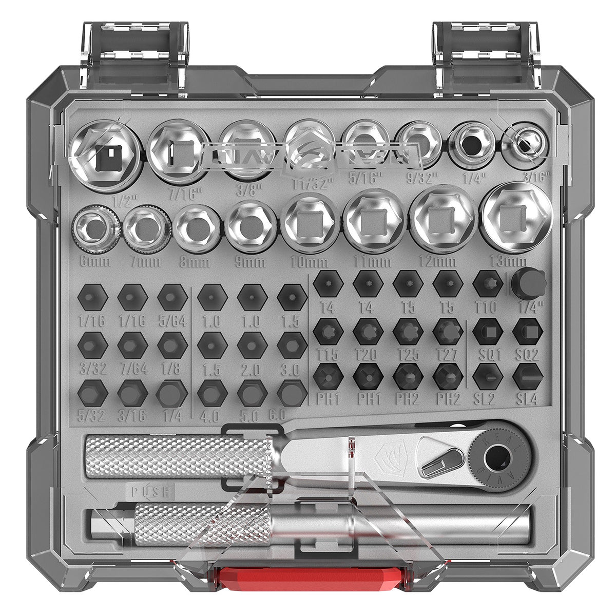 Real Avid AVX3SGBS52 52-Piece X3 Driver Socket Gunsmithing Bit Set