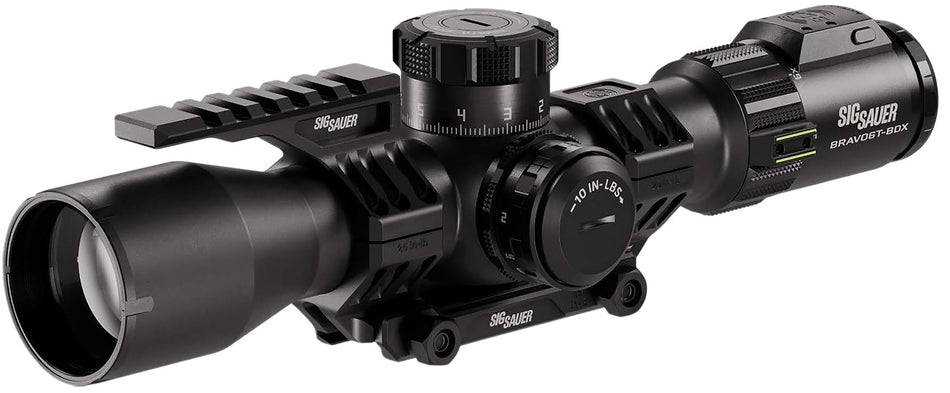 Sig Sauer SOBBDX63102 Bravo6T BDX 3-18x44mm 35mm FFP Black Illuminated MRAD 2.0 Riflescope