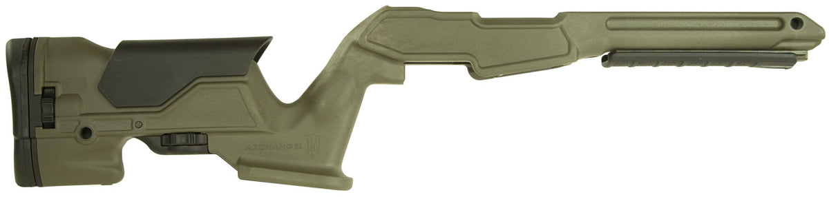 Archangel AAP1022OD Fixed Precision Stock with Adjustable Cheek Riser OD Green Synthetic for Ruger 10/22 Rifles