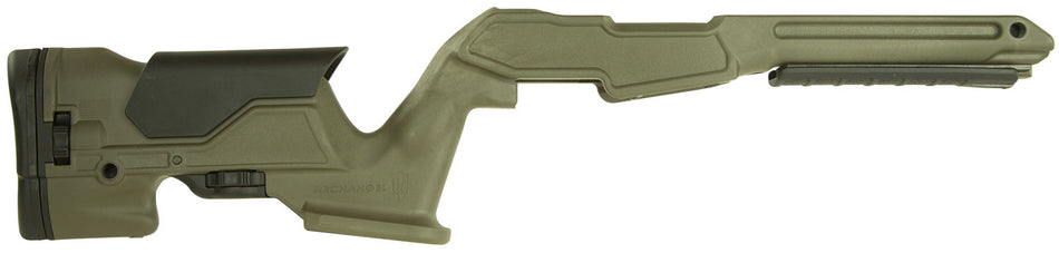 Archangel AAP1022OD Fixed Precision Stock with Adjustable Cheek Riser OD Green Synthetic for Ruger 10/22 Rifles