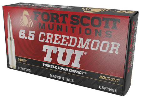 Fort Scott Munitions  6.5mm Creedmoor 140 grain Solid Copper Spun ammunition